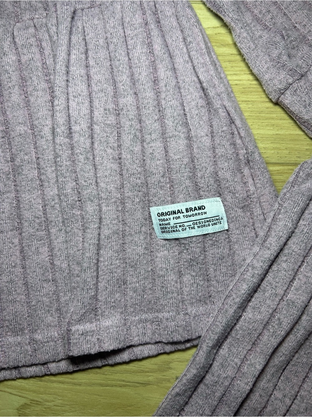 Source Unknown Ribbed Two-Piece Pajama Set - Lavender Pink - Picture 7 of 7